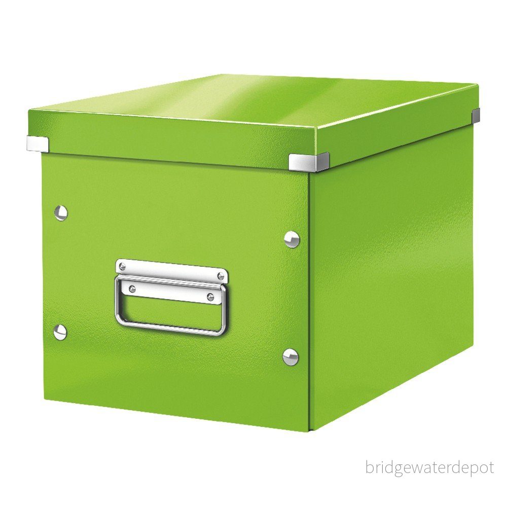 Zelený kartonový úložný box s víkem Click&Store v:1369859