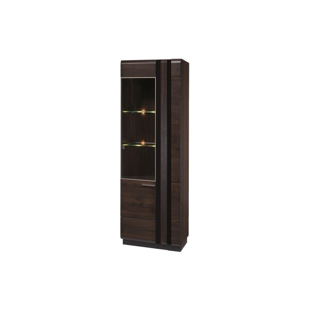 Dvoudveřová vitrína Szynaka Meble Porti Dark Chocolate Duro Left v:1221034
