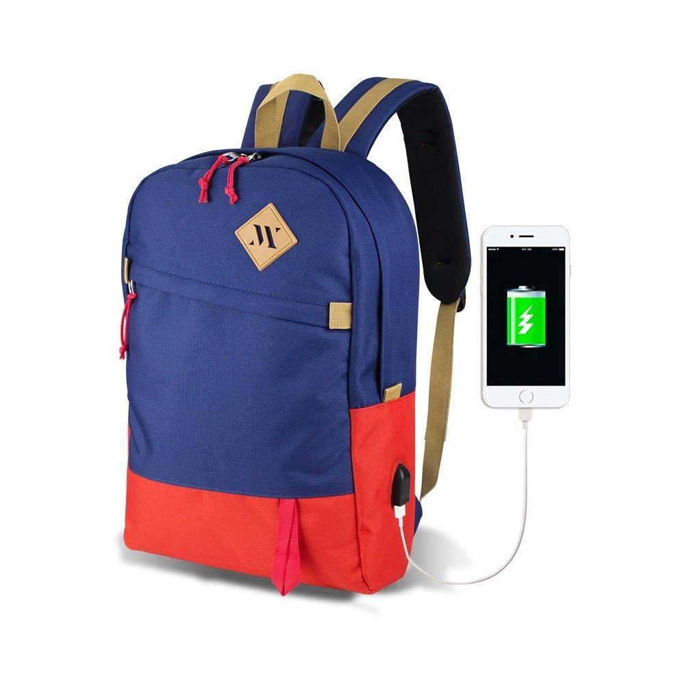 Modro-červený batoh s USB portem My Valice FREEDOM Smart Bag v:1219800