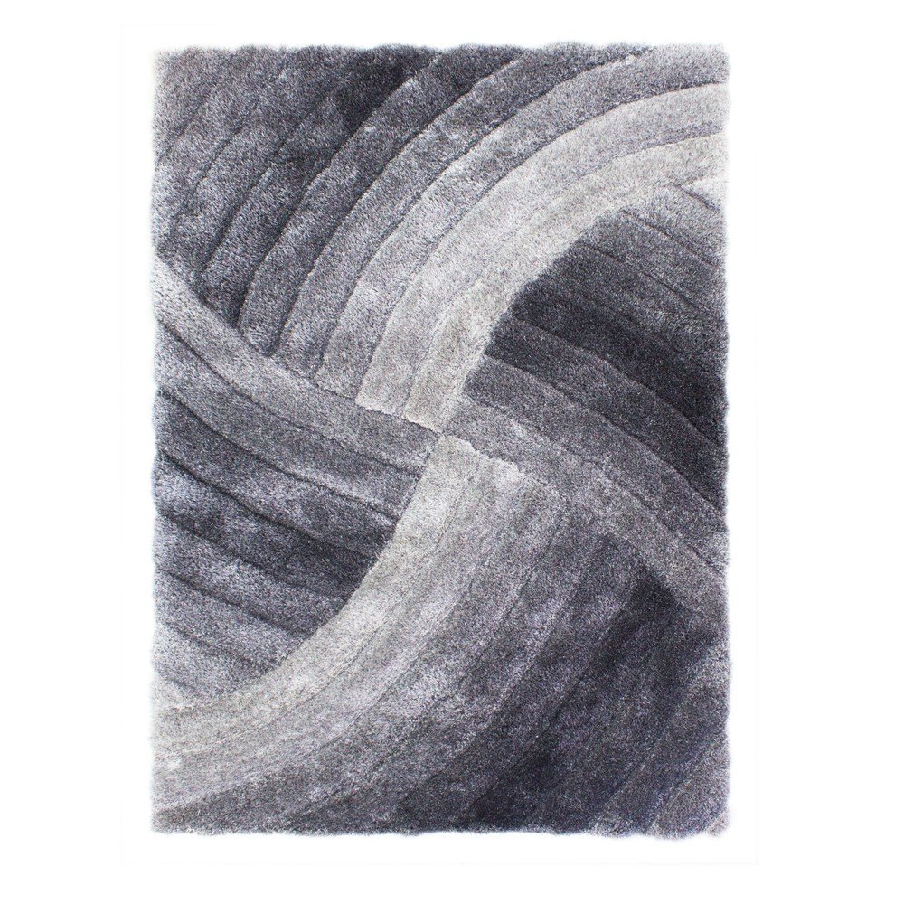 Šedý koberec Flair Rugs Furrow, 160 x 230 cm v:1250962