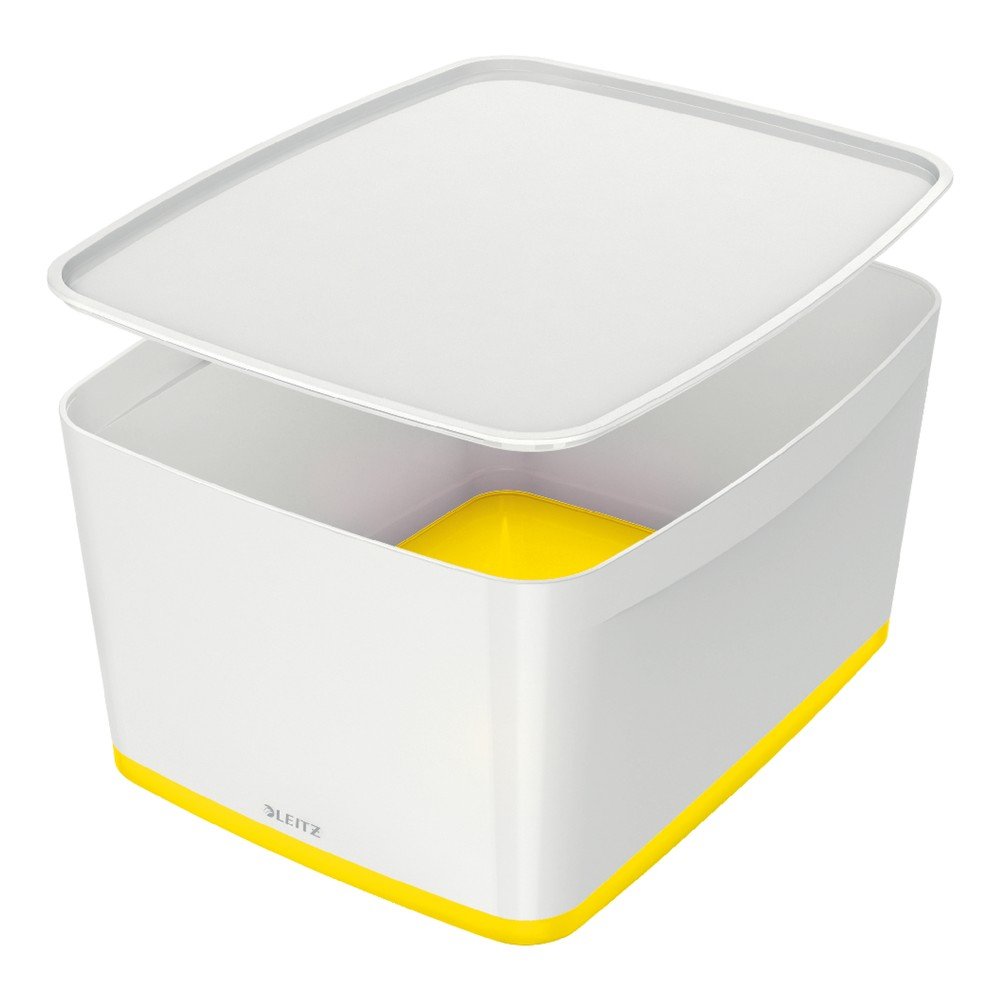 Bílo-žlutý plastový úložný box s víkem MyBox v:1369867