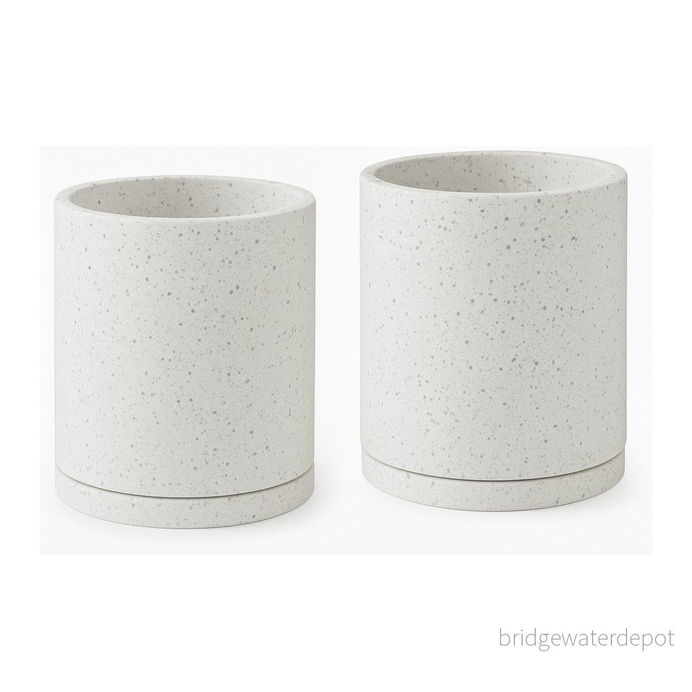 Sada 2 bílých květináčů Bonami Selection Terrazzo, ø 26 cm v:1442097