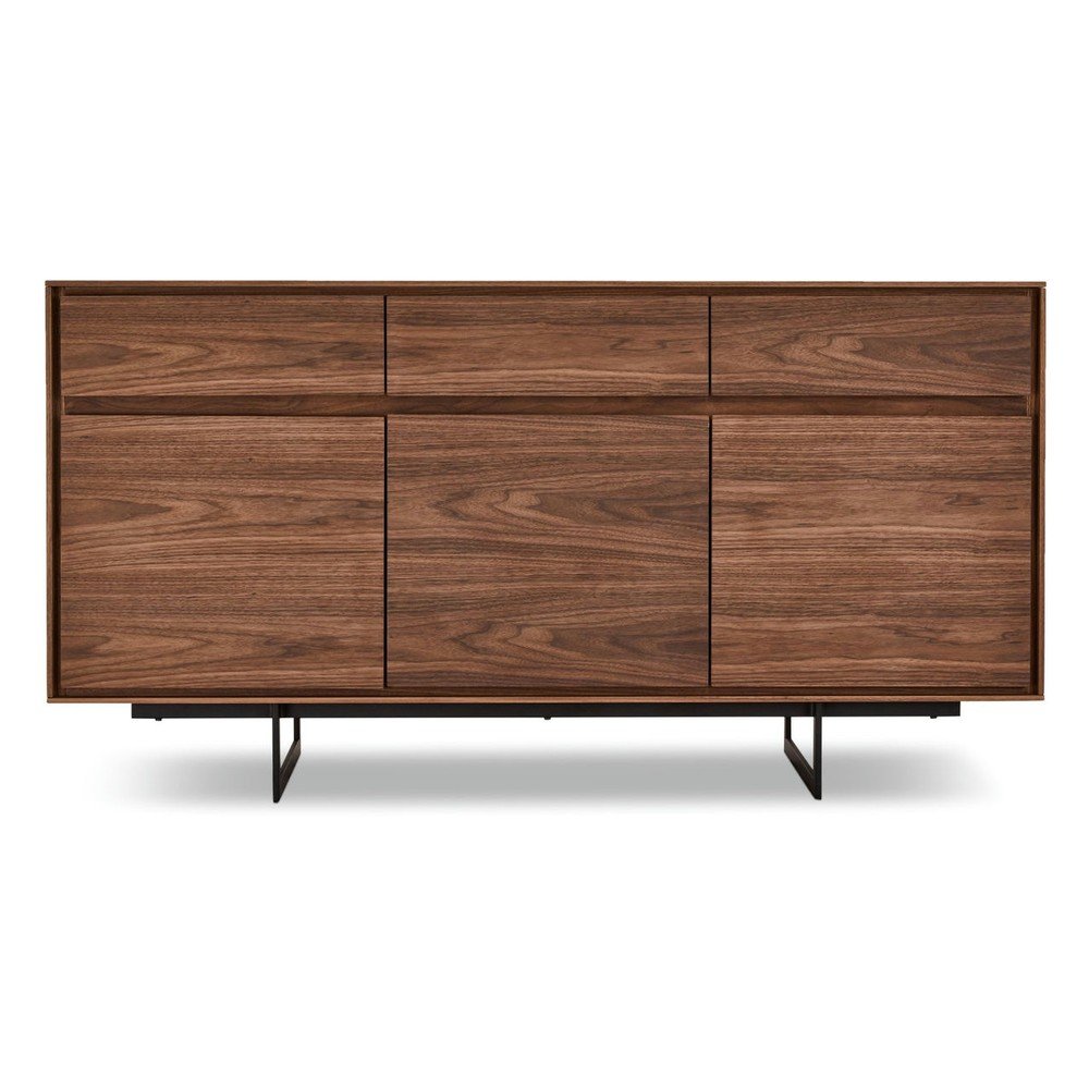 Hnědá nízká komoda v dekoru ořechu 155x82 cm Tokyo – Furnhouse v:1336232