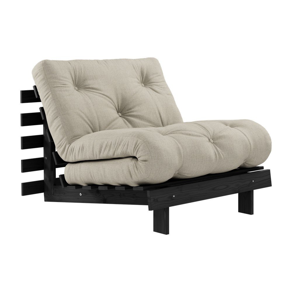 Šedobéžové lněné křeslo Roots Black Night – Karup Design v:1701698