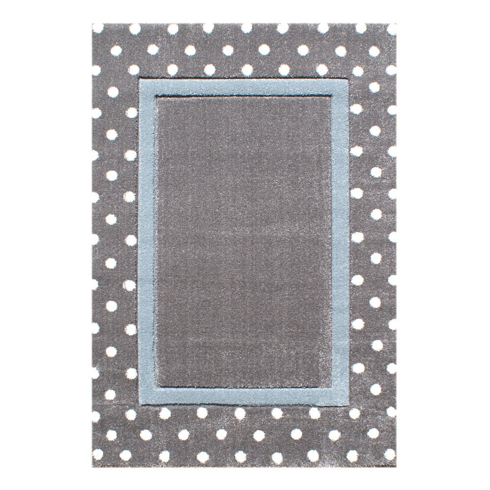 Modrošedý dětský koberec Happy Rugs Dots, 160x230 cm v:738092