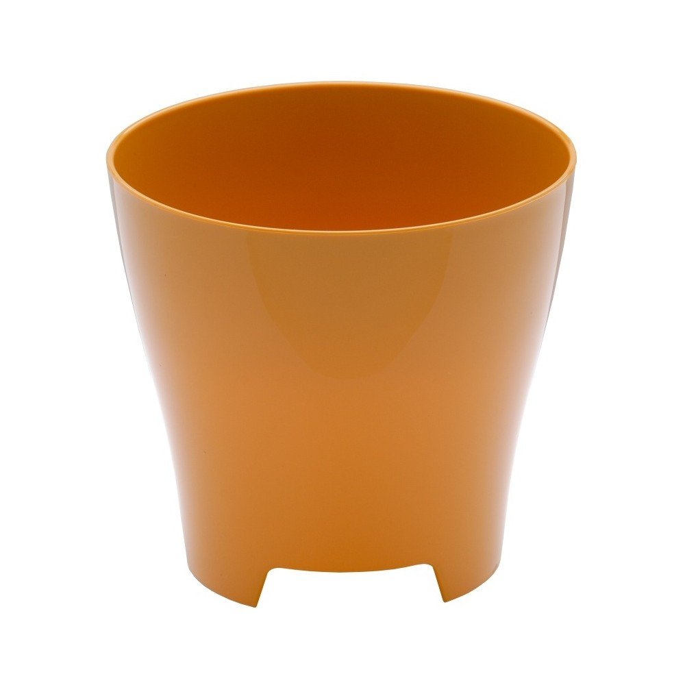 Oranžovožlutý květináč Plastia Luna Honey, ø 15,8 cm v:1145546