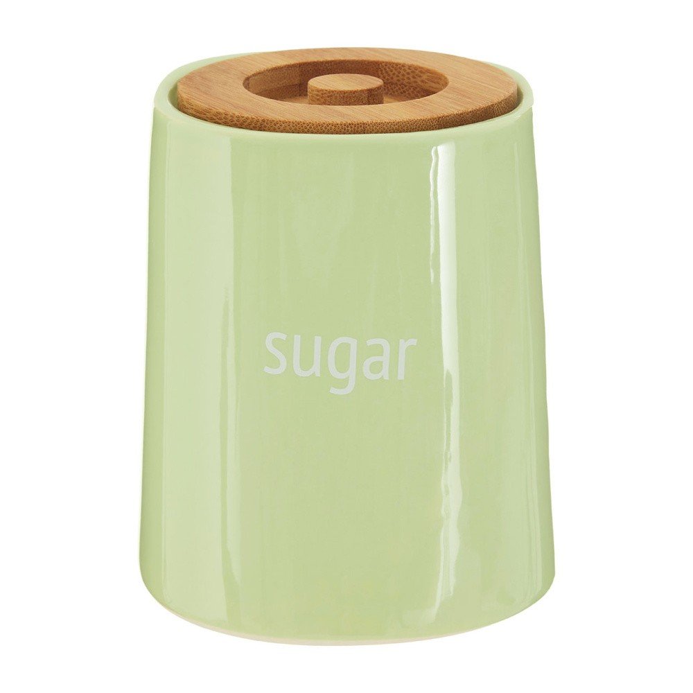 Zelená dóza na cukr s bambusovým víkem Premier Housewares Fletcher, 800 ml v:972446