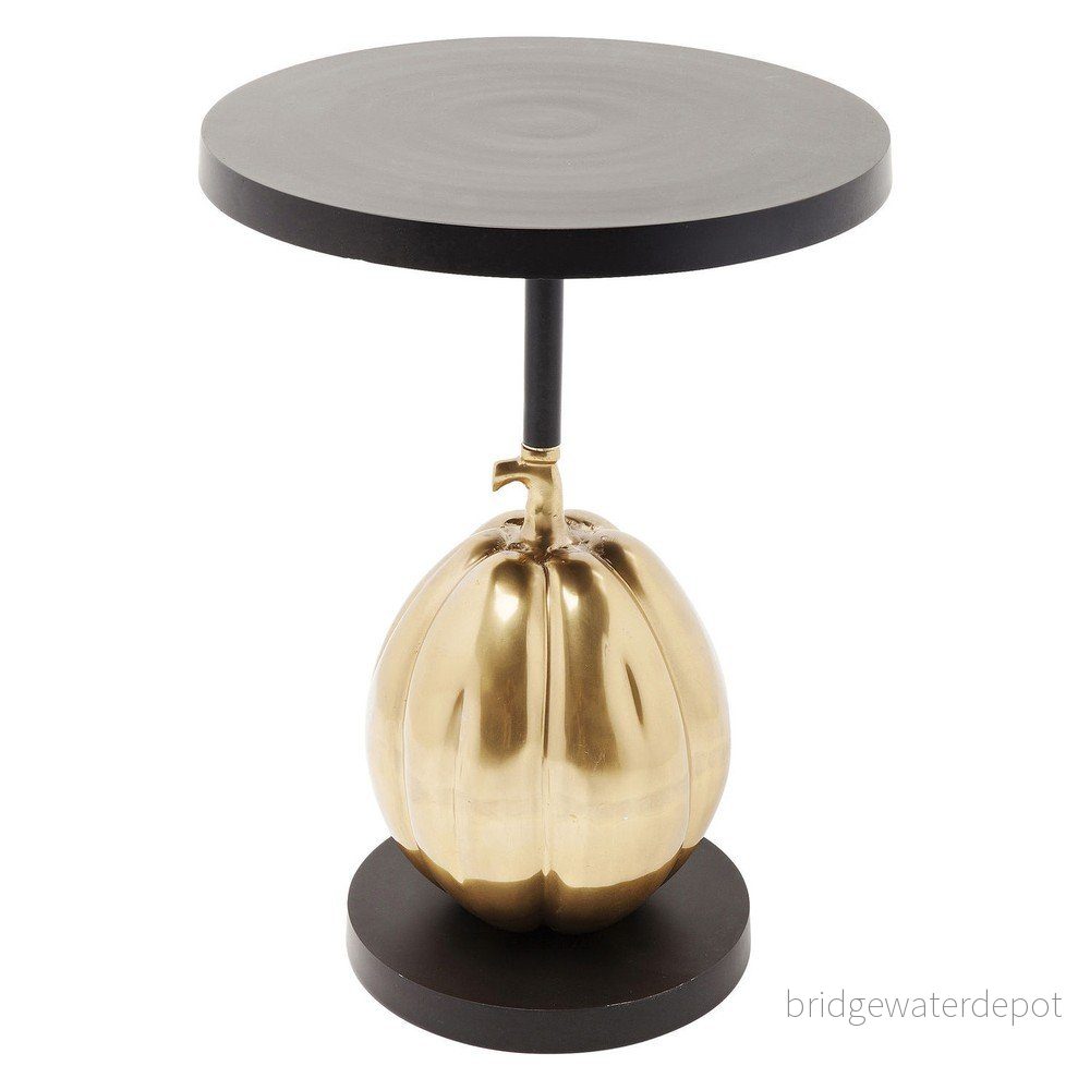 Černý designový odkládací stolek Kare Design Pumpkin, ø 43 cm v:1363841