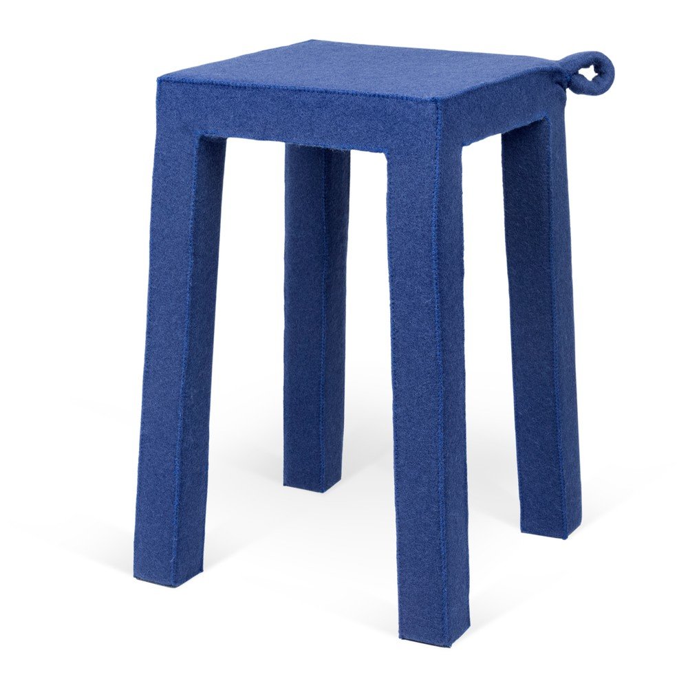 Modrá dřevěná stolička TemaHome Handle, 30x30x45 cm v:1282714