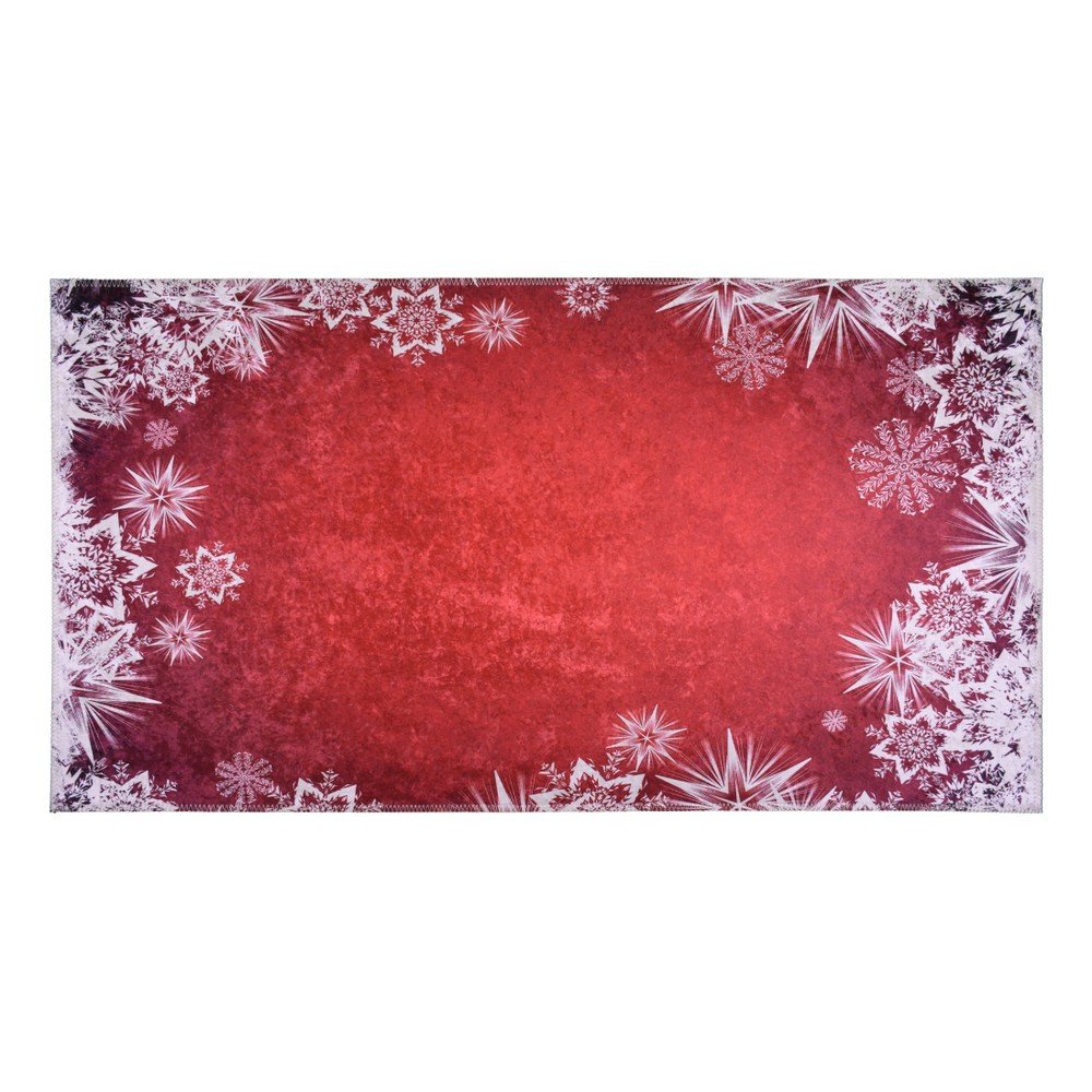 Červeno-bílý koberec Vitaus Snowflakes, 80 x 150 cm v:1151120