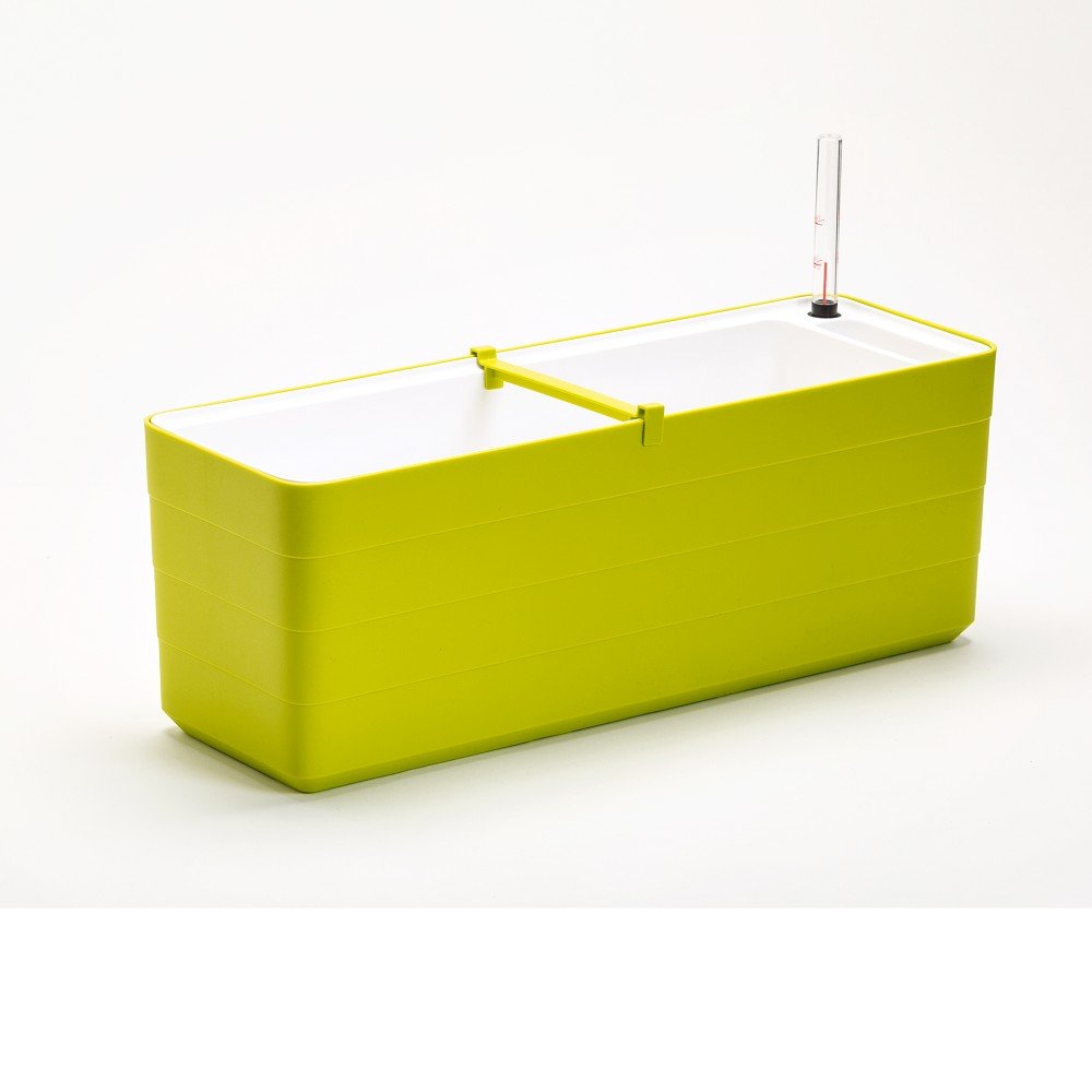 Zelené-bílý samozavlažovací truhlík Plastia Berberis , délka 59 cm v:1018988