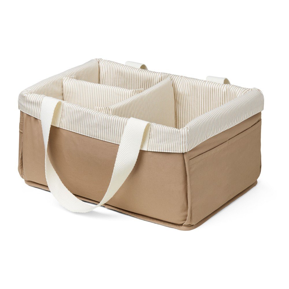 Světle hnědý látkový dětský úložný box 24x34x17 cm Classic Stripes Camel – Cam Cam Copenhagen v:1822794