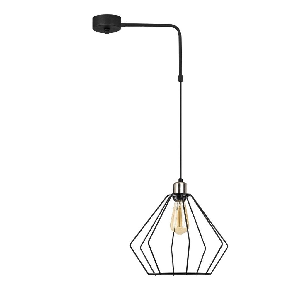 Černé kovové závěsné svítidlo Opviq lights Evee v:1300998