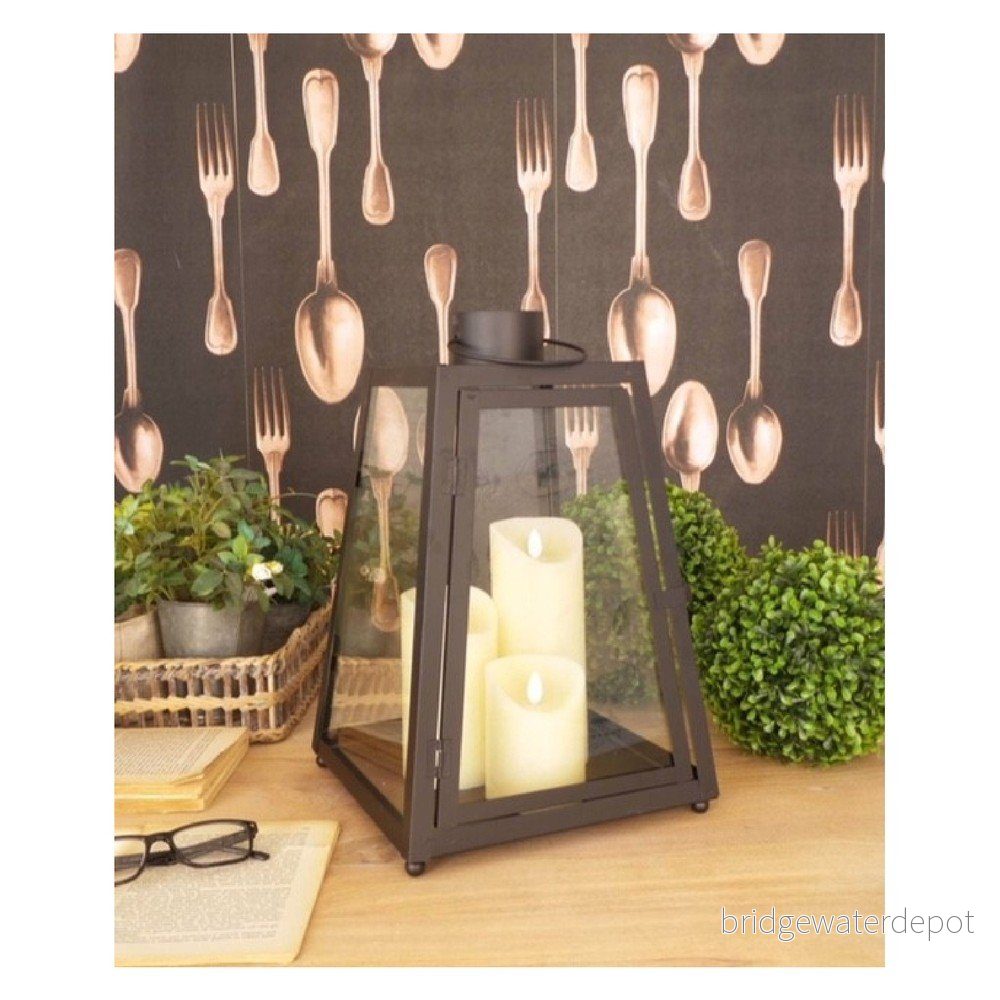 Černá lucerna Orchidea Milano Black Dream, výška 40 cm v:1207068