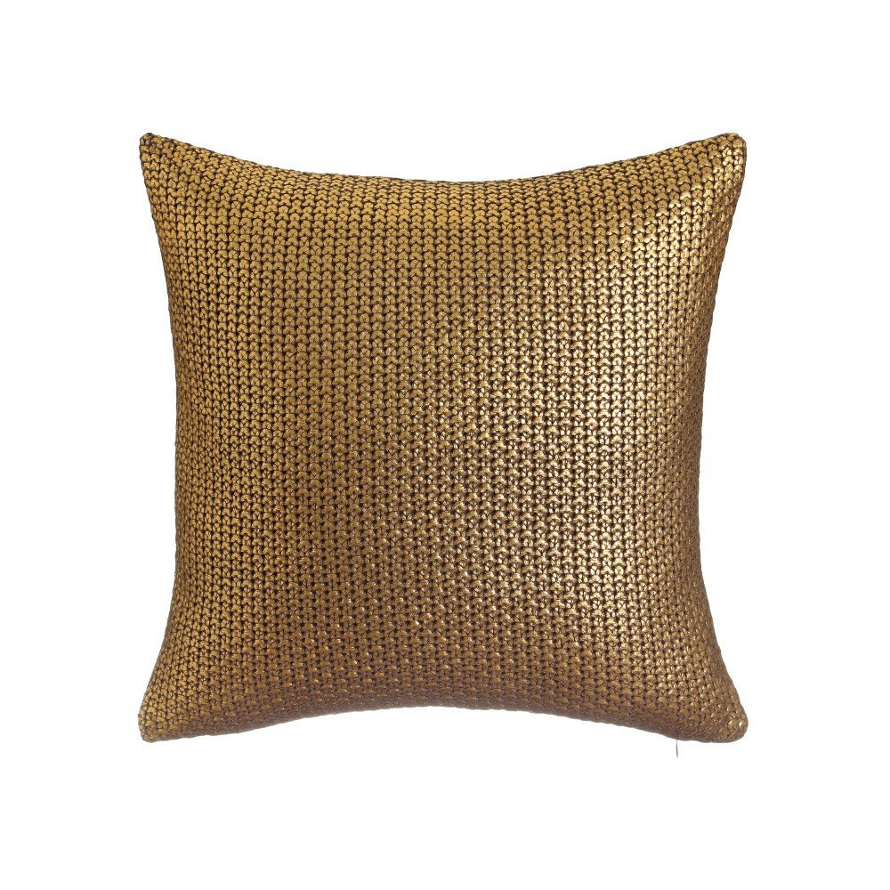 Zlatohnědý polštář Denzzo Glamour, 45 x 45 cm v:804100