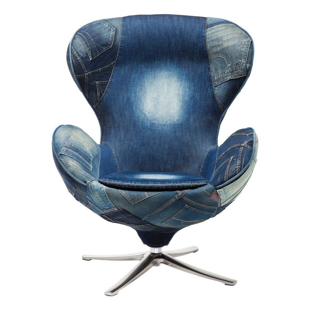 Modré křeslo Kare Design Jeans v:989152