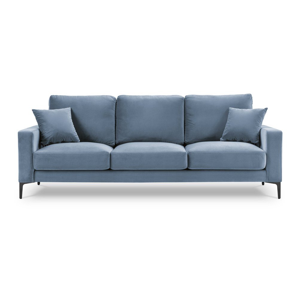 Světle modrá sametová pohovka Kooko Home Harmony, 220 cm v:1351777