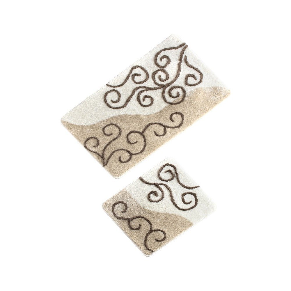 Sada 2 béžových koupelnových předložek Noe Bath Mat Jento v:1156228