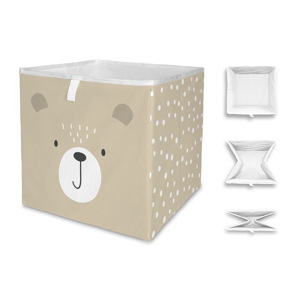 Béžový látkový dětský úložný box Dots from the Forest v:1463244 Béžový látkový dětský úložný box Dots from the Forest v:1463244