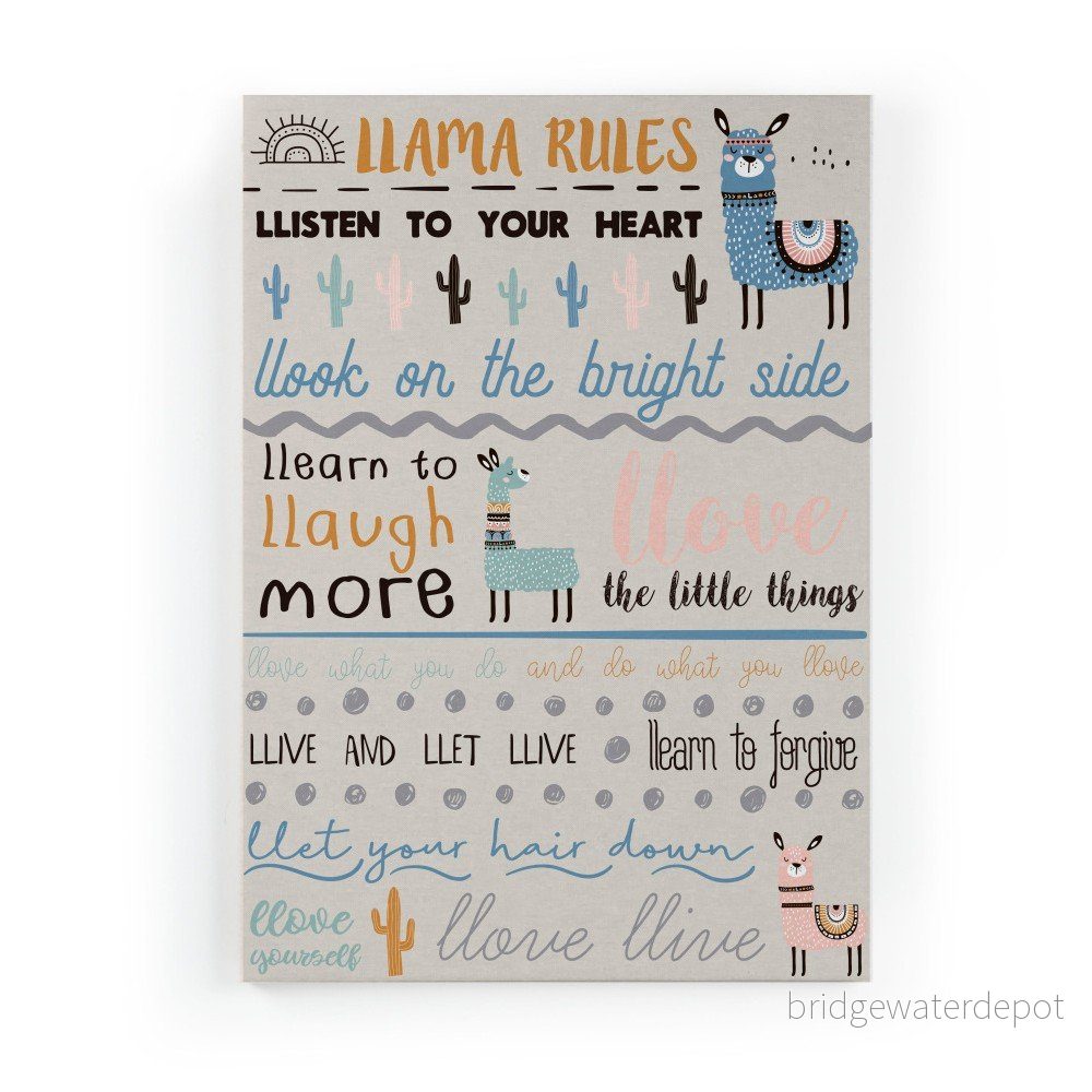 Obraz na plátně Little Nice Things Llama Rules, 70 x 50 cm v:1046636