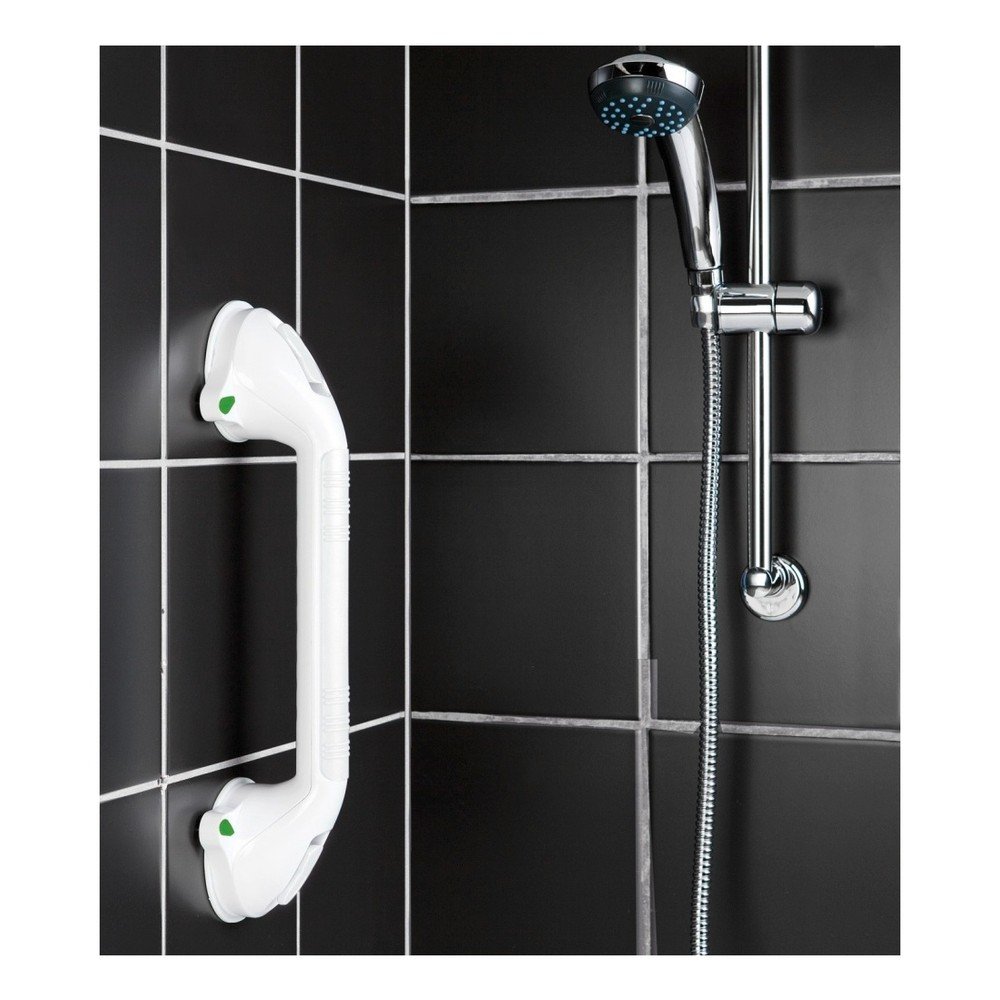 Bílé bezpečnostní držadlo do sprchy pro seniory Wenko Secura, délka 42 cm v:1015468