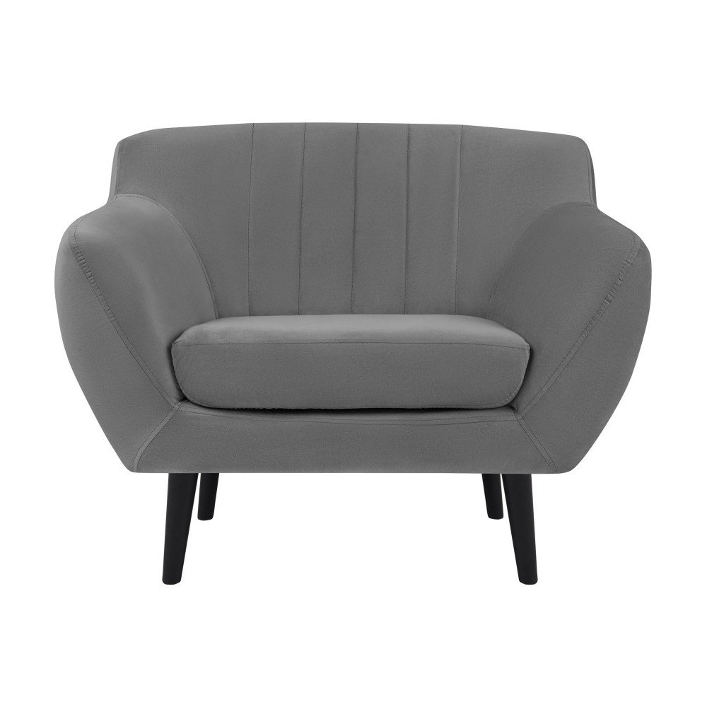Šedé křeslo Mazzini Sofas Toscane, černé nohy v:811208