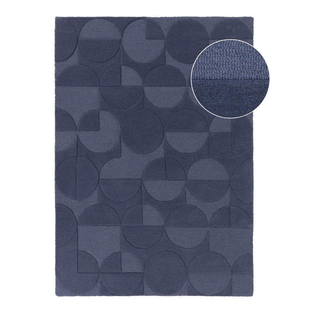 Modrý vlněný koberec Flair Rugs Gigi, 120 x 170 cm v:1298078