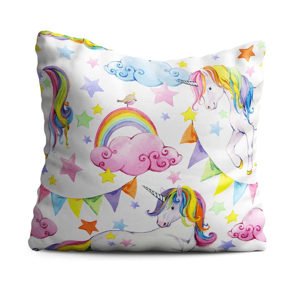 Dětský polštář OYO Kids Colorful Unicorn Pattern, 40 x 40 cm v:1321858