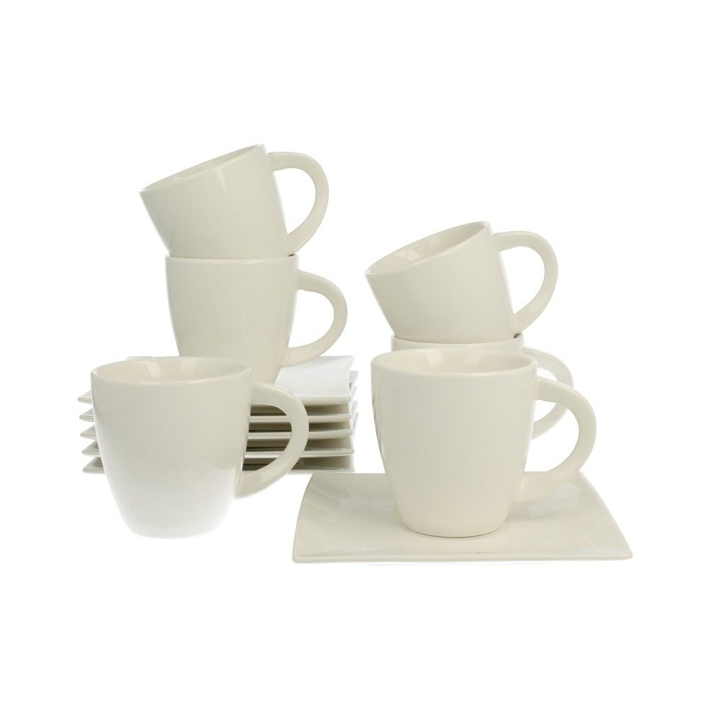Sada 6 šálků s podšálkem z bílého porcelánu Duo Gift, 170 ml v:1004494 Sada 6 šálků s podšálkem z bílého porcelánu Duo Gift, 170 ml v:1004494
