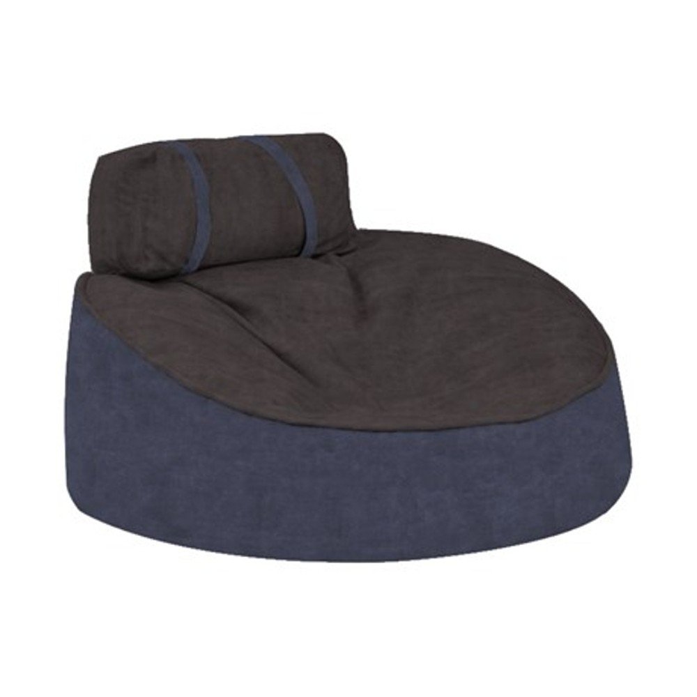 Modrý sedací puf s hnědošedým vrškem Poufomania Cookie v:805714