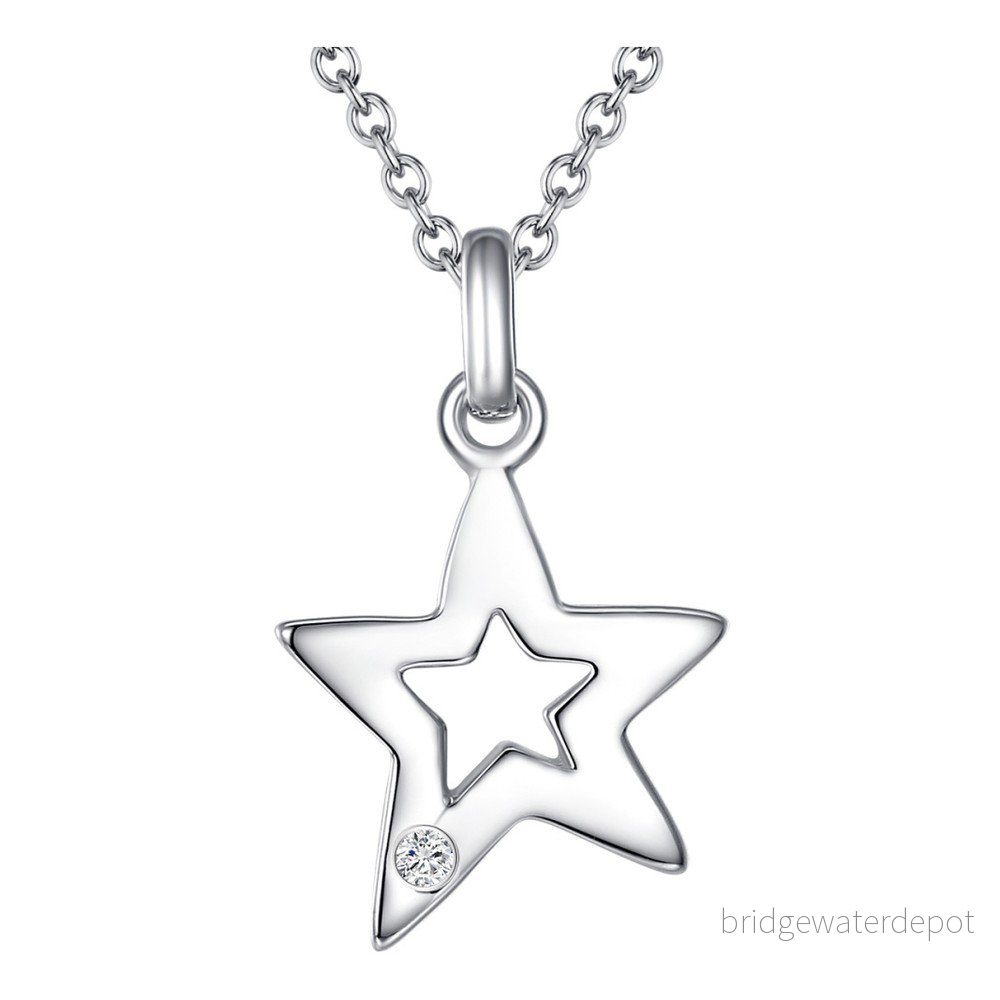 Stříbrný náhrdelník s pravým diamantem Tess Diamonds Heleen, délka 40 cm v:910840