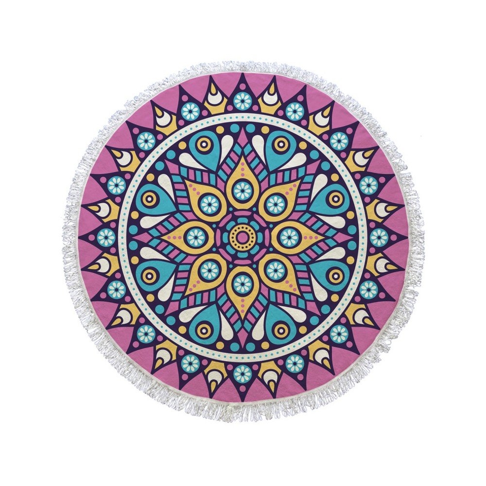 Kruhová osuška Pink Star, ⌀ 150 cm v:825110