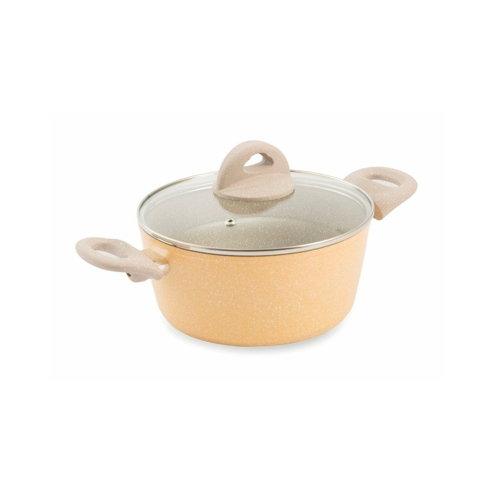 Oranžovo-hnědý hrnec s pokličkou Villa d'Este Padella, ø 20 cm v:896360