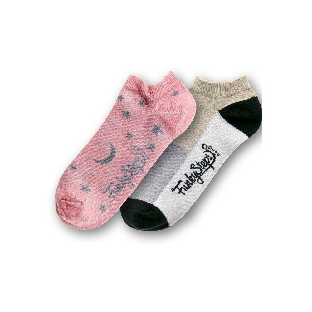 Sada 2 párů kotníkových ponožek Funky Steps Pinky, velikost 35 – 39 v:1157180