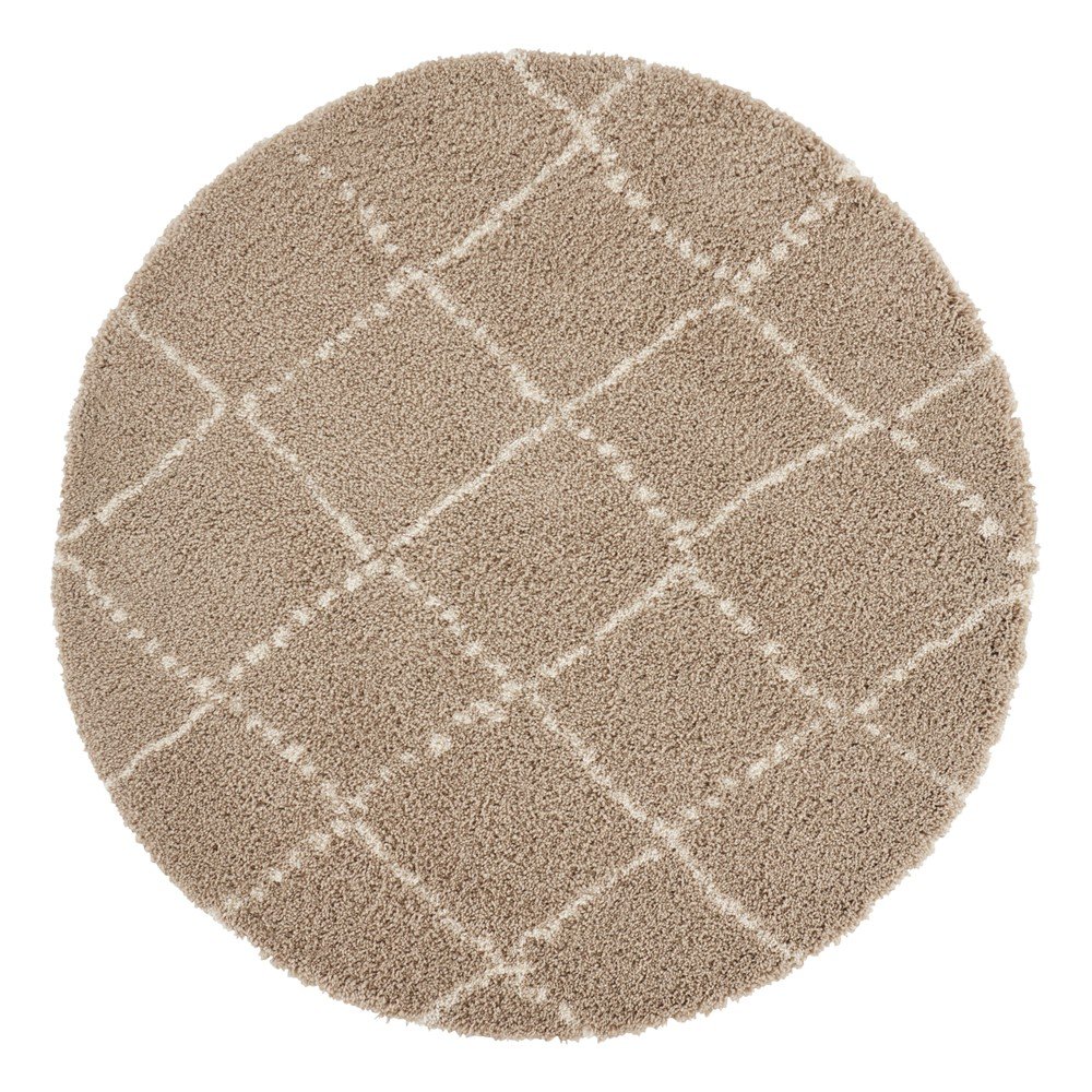 Světle hnědý koberec Mint Rugs Hash, ⌀ 120 cm v:1364197