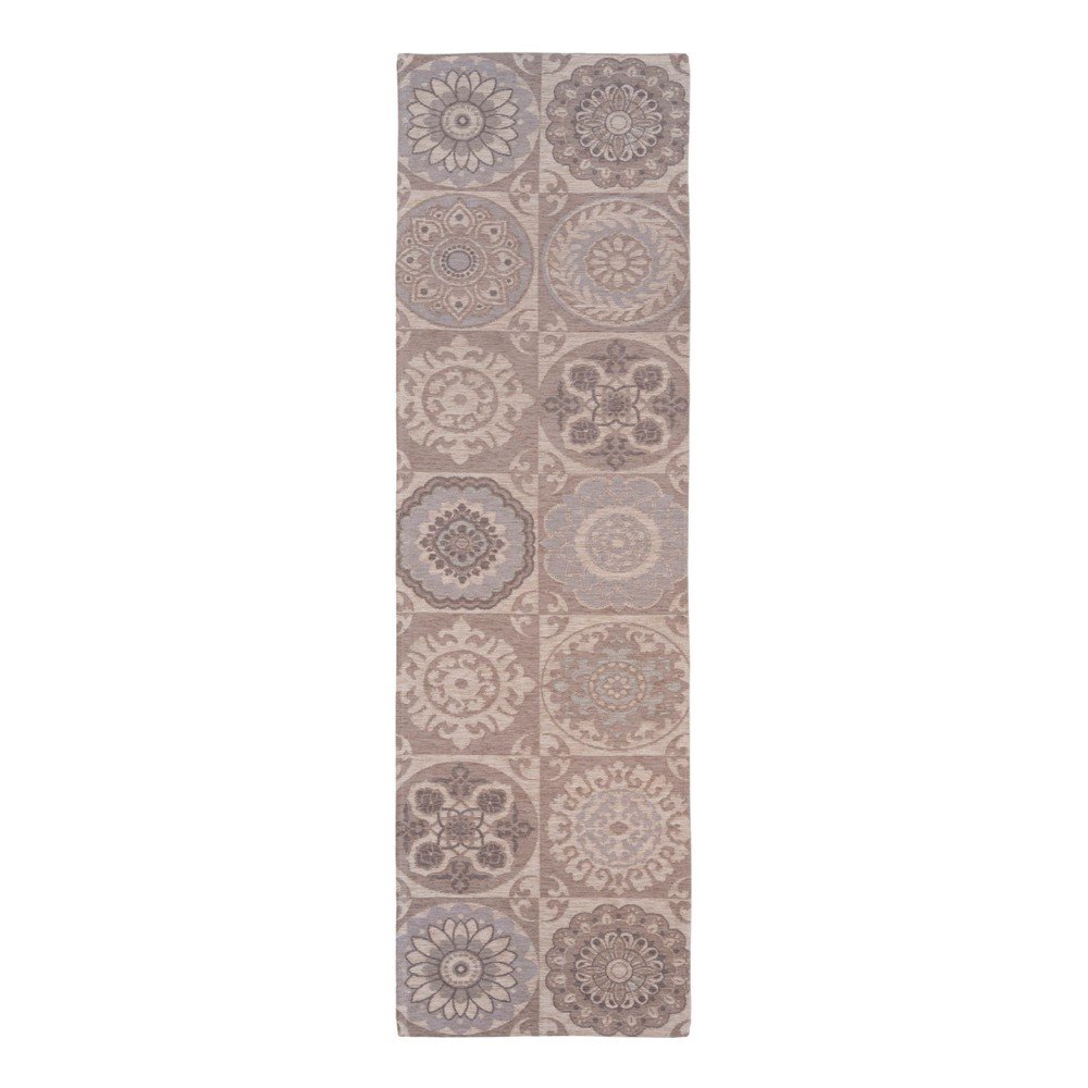 Pratelný běhoun DECO CARPET Chenille Fiore Olivo, 56 x 180 cm v:1085908
