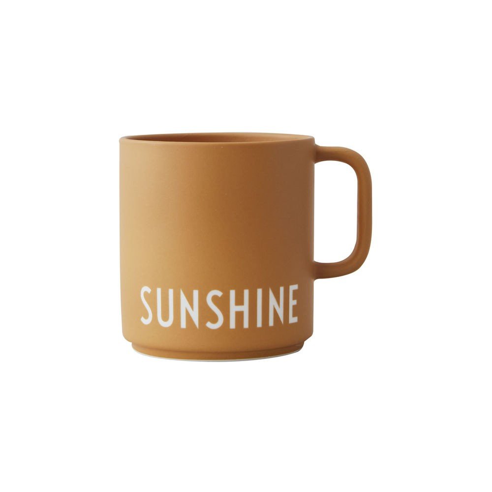 Hořčicově žlutý porcelánový hrnek Design Letters Sunshine v:1417941