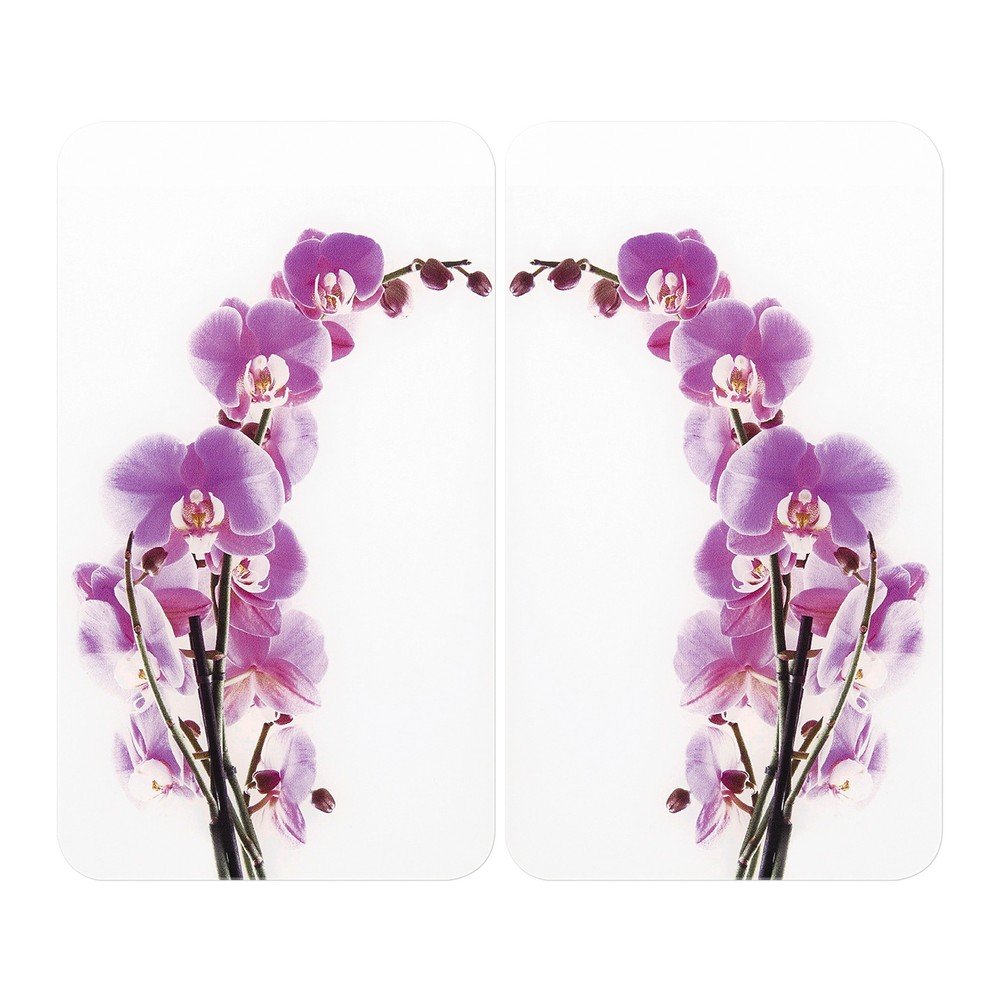 Sada 2 skleněných krytů na sporák Wenko Orchid, 52 x 30 cm v:1416521