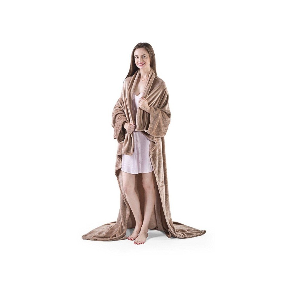 Béžová televizní deka z mikrovlákna DecoKing Lazy, 200 x 170 cm v:886058