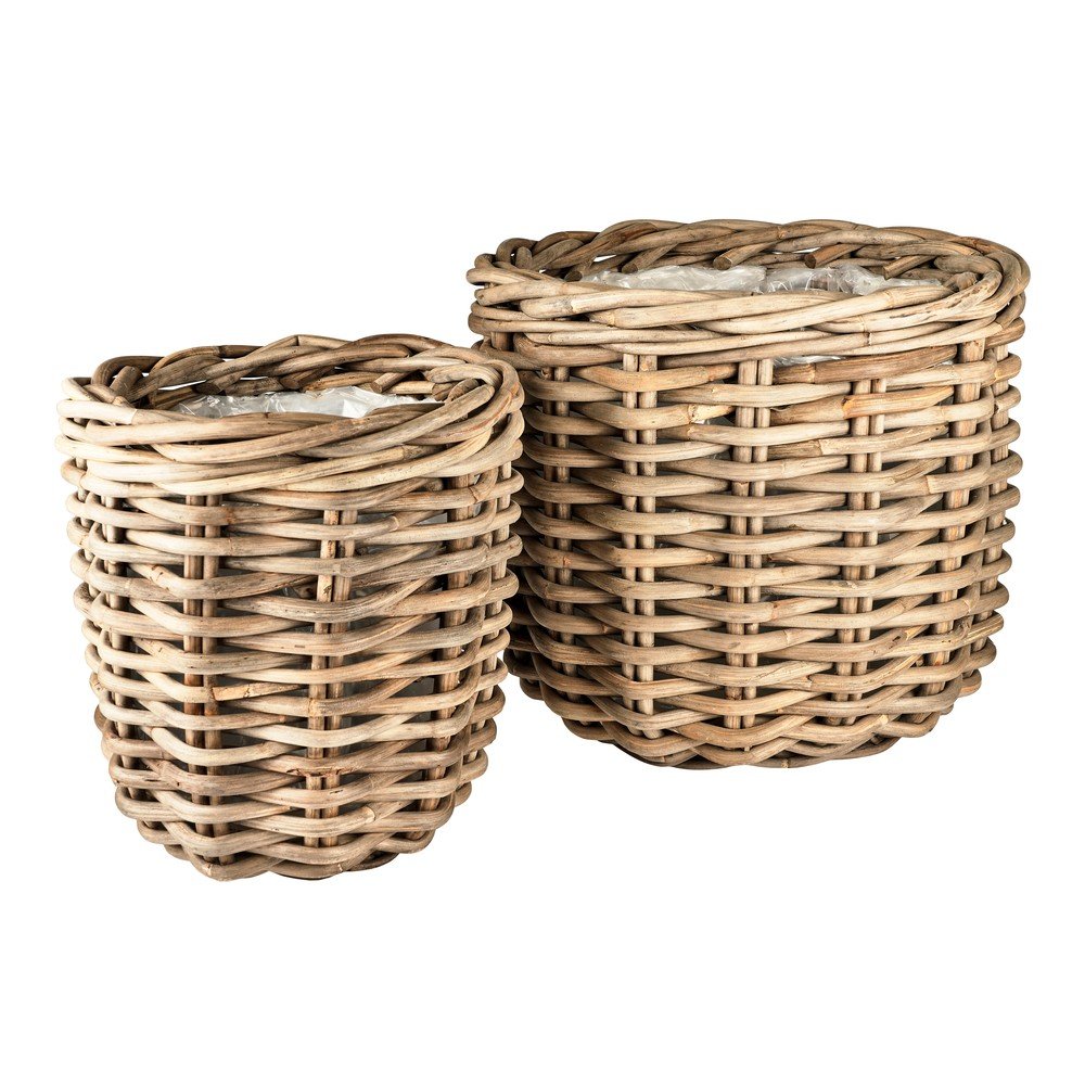 Ratanové květináče v sadě 2 ks ø 52 cm Vida – Villa Collection v:1753470