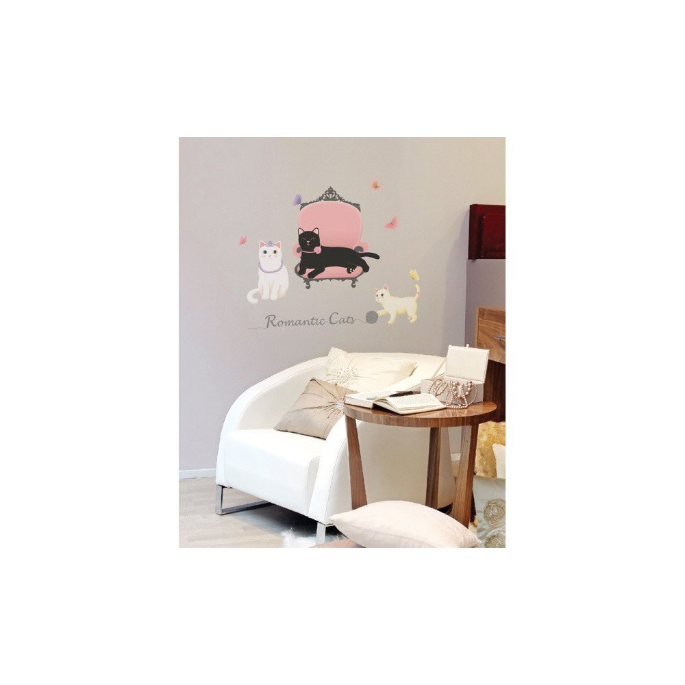 Sada samolepek Ambiance Romantic Cats v:847738
