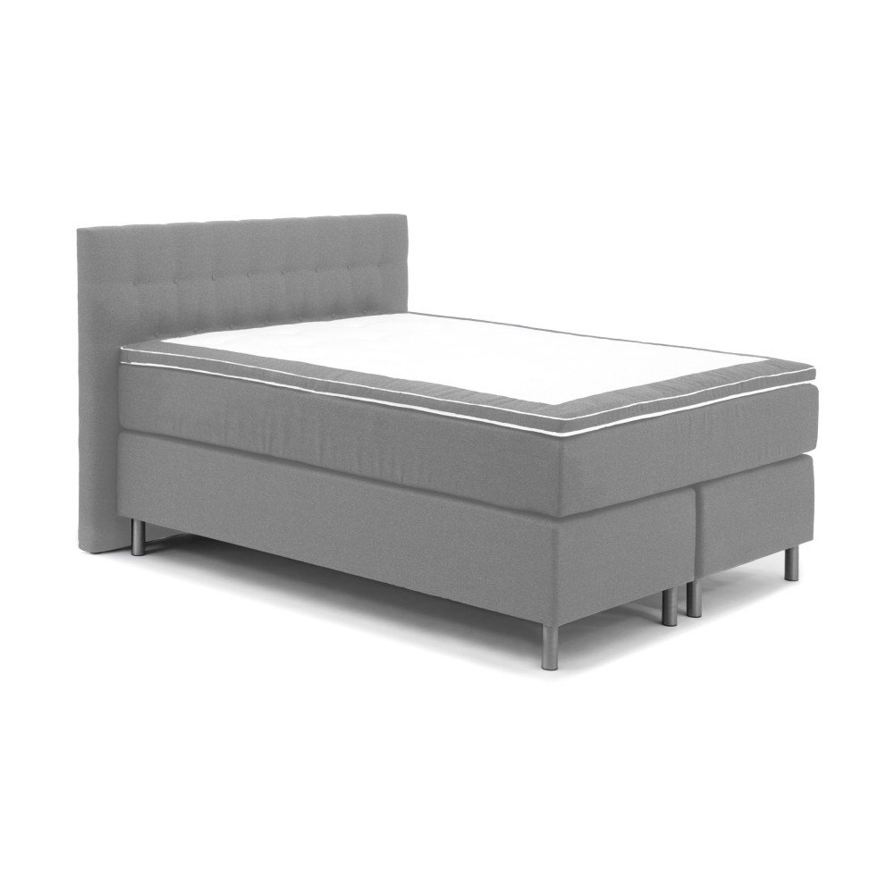 Světle šedá boxspring postel Vivonita Koso, 140 x 200 cm v:801586