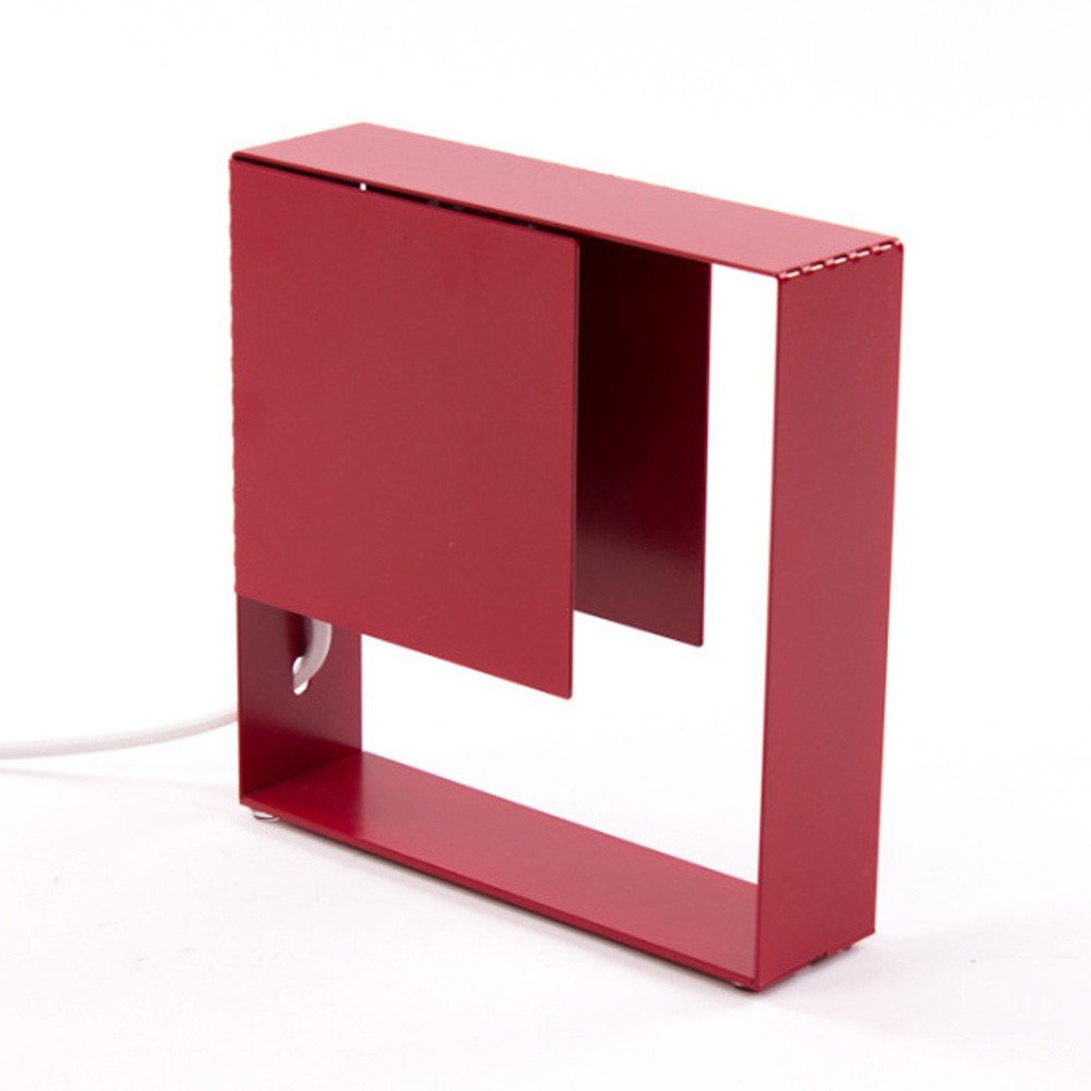 Červená stolní lampa Caoscreo Square v:718474