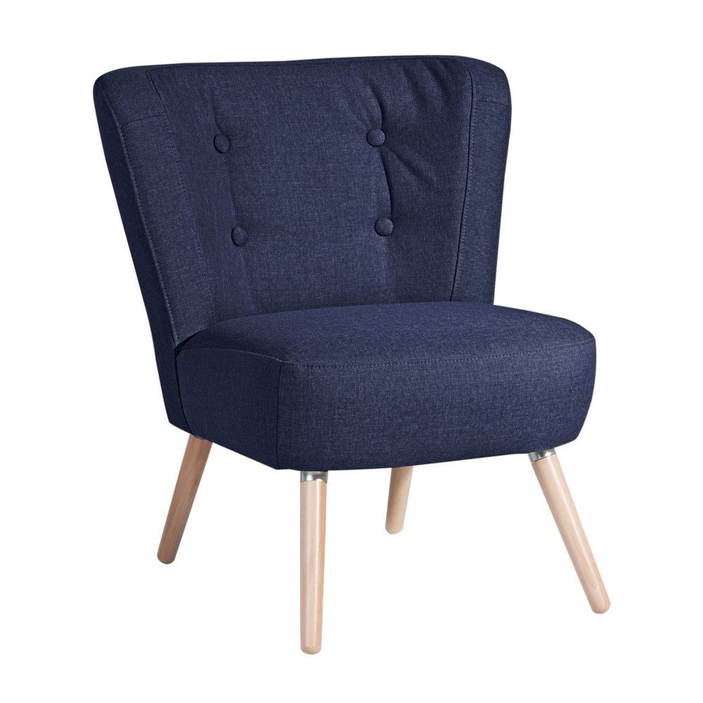 Tmavě modré křeslo Max Winzer Neele Duro Dark Blue v:1056242