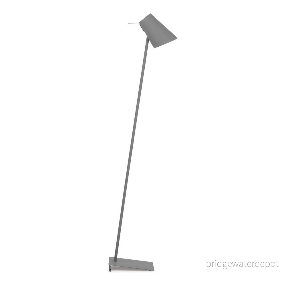 Šedá stojací lampa s kovovým stínidlem Cardiff – it's about RoMi v:926758
