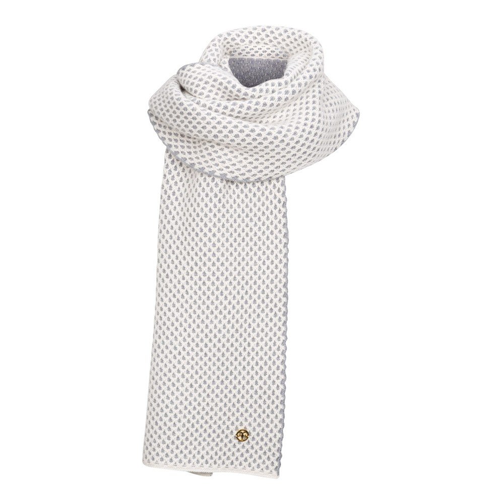 Šedobílá pletená kašmírová šála Bel cashmere Knit, 200 x 30 cm v:972318