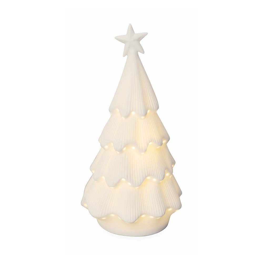 Vánoční světelná porcelánová LED dekorace Villa d'Este Albero Innevato Porcellana v:1132360