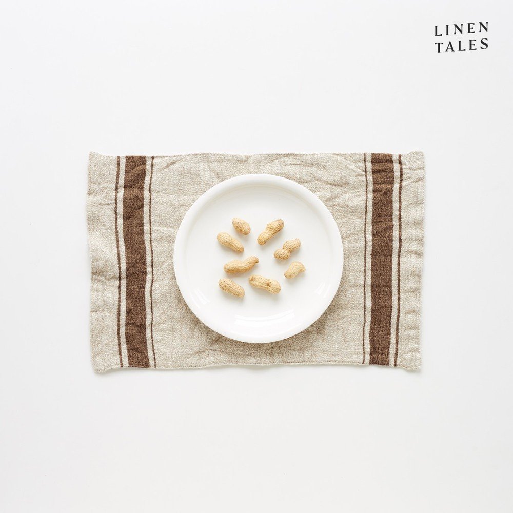 Látkové prostírání 25x40 cm Mocca Stripe Vintage – Linen Tales v:1632092