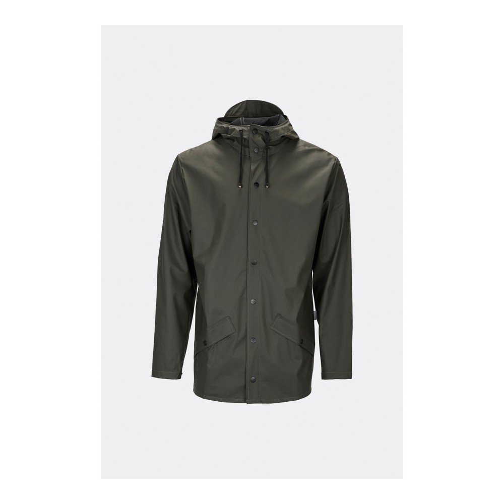 Tmavě zelená unisex bunda s vysokou voděodolností Rains Jacket, velikost XS / S v:1123844