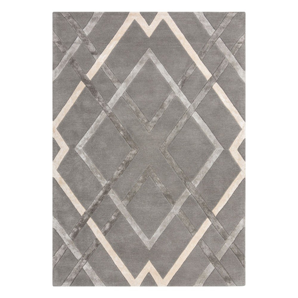 Šedý viskózový koberec Flair Rugs Trellis, 160 x 230 cm v:1398801